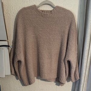 She + Sky Cream Crew Neck Sweater